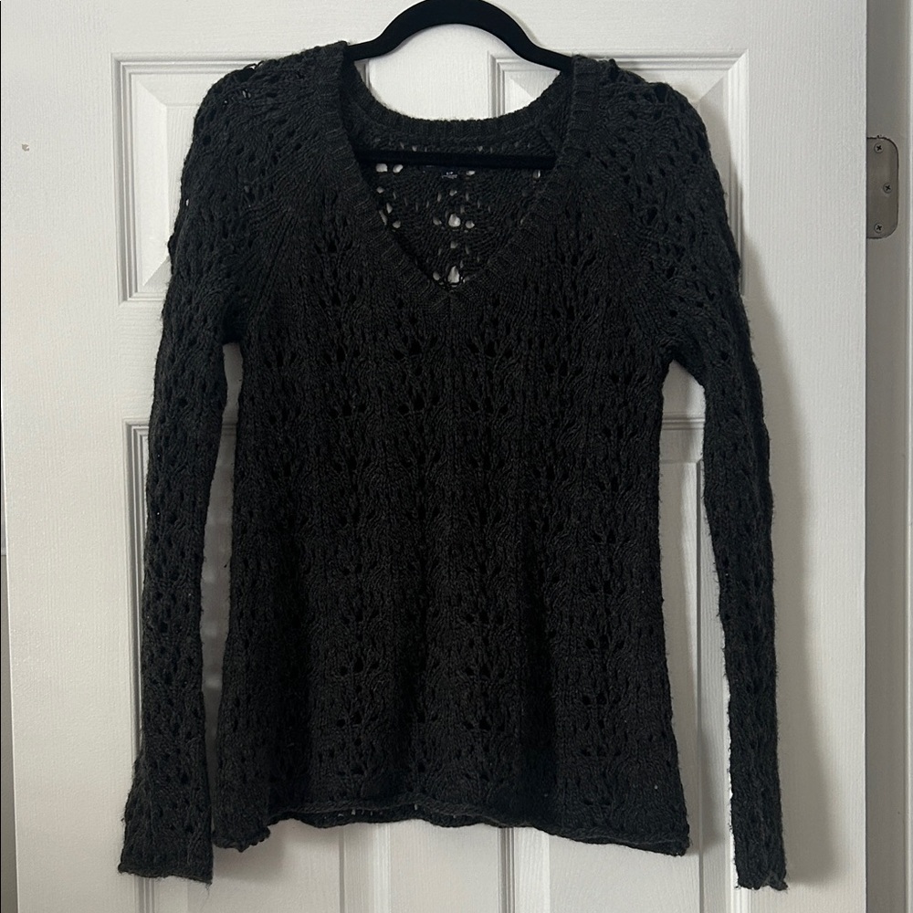 American Eagle Outfitters Charcoal Knit Sweater